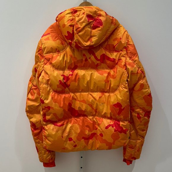 Kru Orange Camouflage print padded jacket - Picture 2 of 5